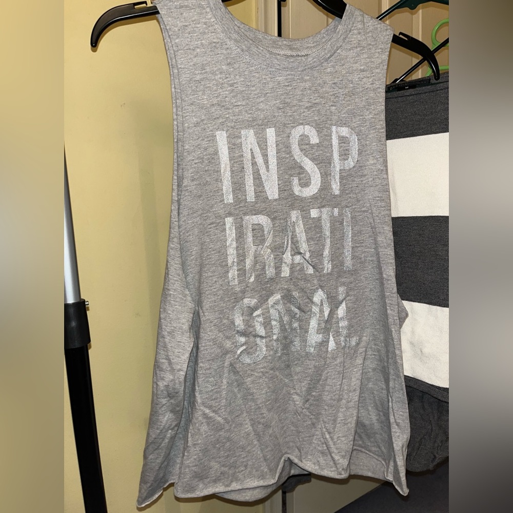 Women’s Forever21 Grey ‘Inspirational’ Muscle Shirt - **NEVER WORN** - Picture 6 of 6